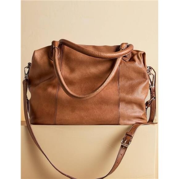 Women's Large Tote Bag, Handbags with Strap Brown - Picture 1 of 5